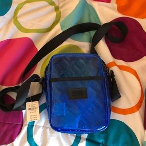 PINK transparent blue crossbody bag